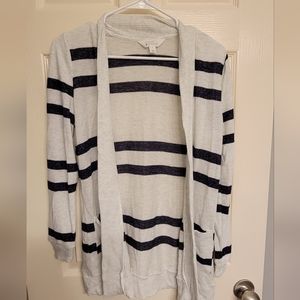 Market & Spruce Cardigan, Blue And White Stripes,… - image 1